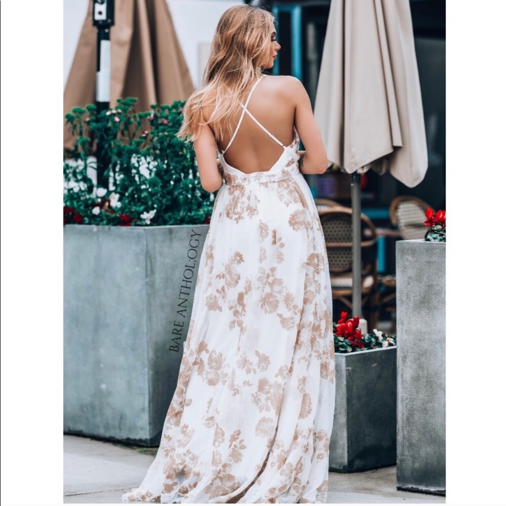 Showstopper! Velvet floral tulle maxi white dress - Picture 8 of 8